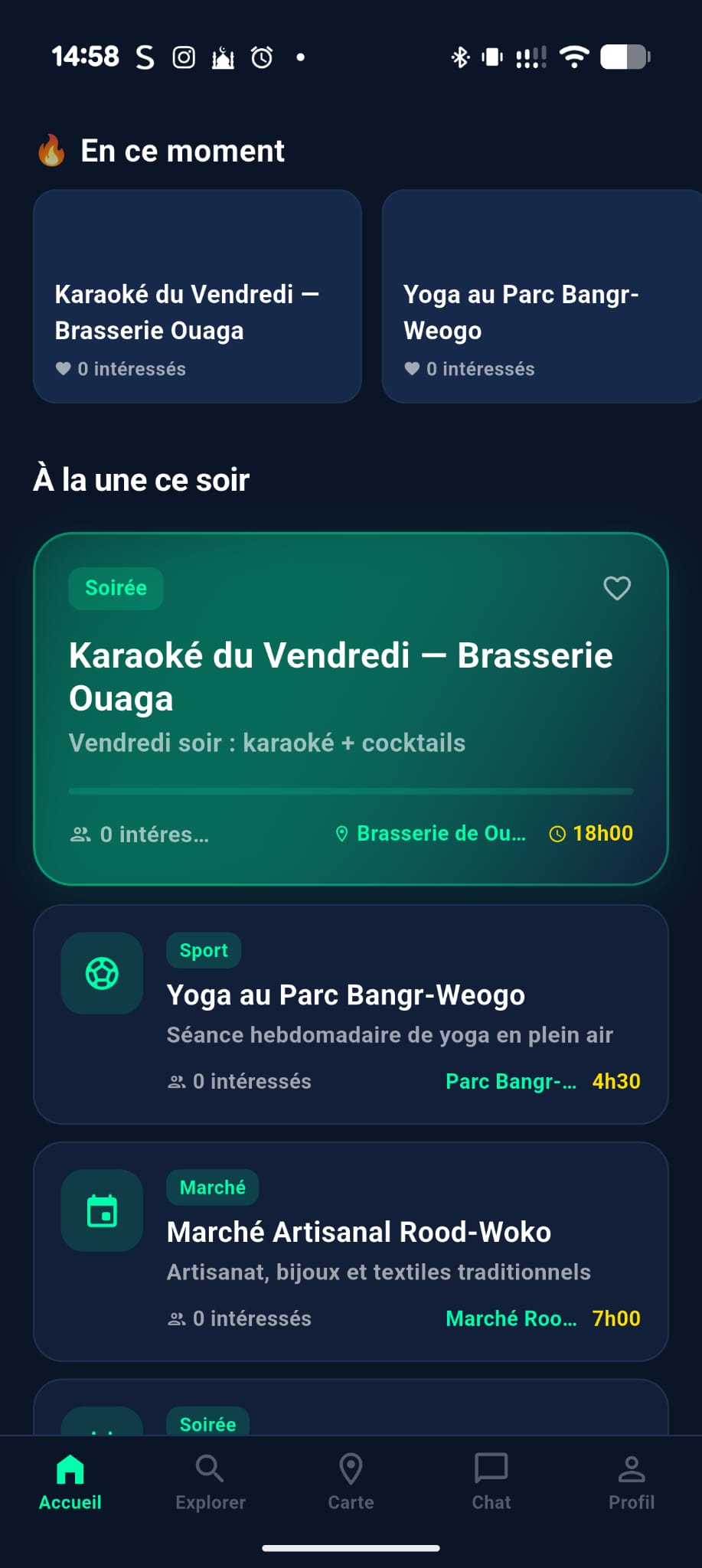 Événements à la une